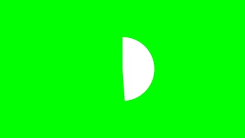 Minimalist White Semi Circle Graphic Element on Green Screen Background Stock Footage 336933776