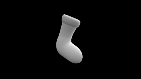 Minimalist White Sock on Black Background 3D Rendering 스톡 동영상 341921277