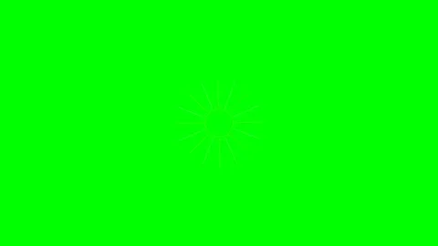 Minimalist white spark animation element isolated on a vibrant green backgrou Stock Footage 340265961