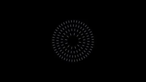 Minimalist White Tech Loading Circle On Black Background Stock Footage 341708522