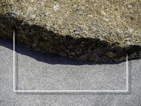 A minimalist white thin line makes a decorated square frame on two different  Stock Photos