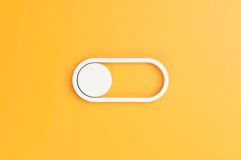 Minimalist White Toggle Switch on Yellow 스톡 일러스트