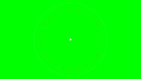 Minimalist white triangle centered inside an orange dotted circle on green 動画素材 340902989