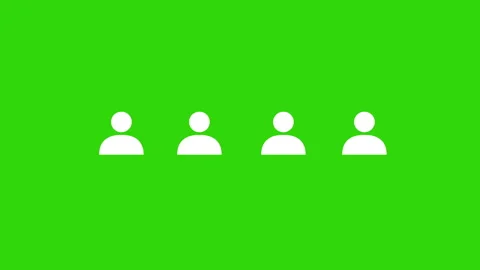 Minimalist white user icon animation on chroma key green screen Stock Footage 339827866