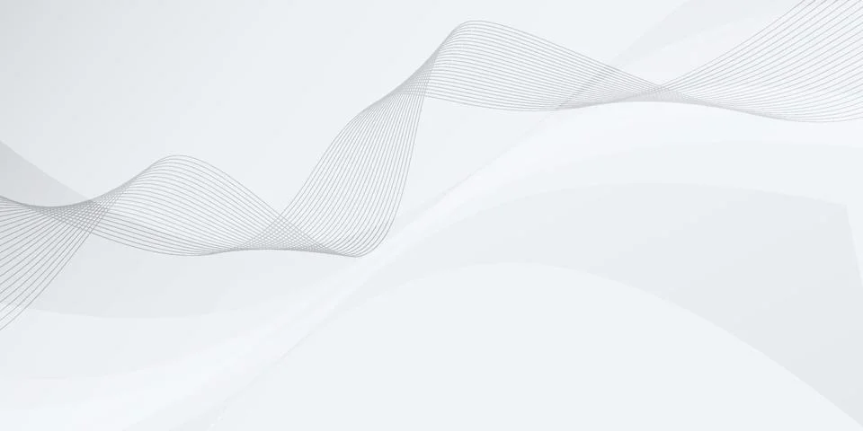Minimalist white wave abstract background design with smooth flowing lines for イラスト素材