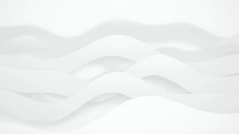 Minimalist white wave shapes drift in a seamless loop 스톡 동영상 343324720