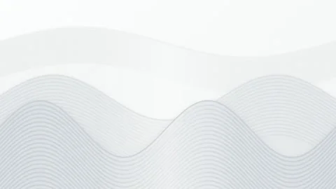 Minimalist white waves flow gently in a seamless loop Vídeo Stock 342519381