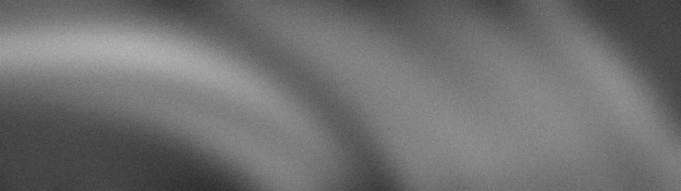 Minimalist wide grainy gradient background with black grey and silver blurr.. Stock Illustration
