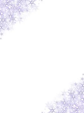Minimalist Winter Snowflake Border Vector Background Stock Illustration