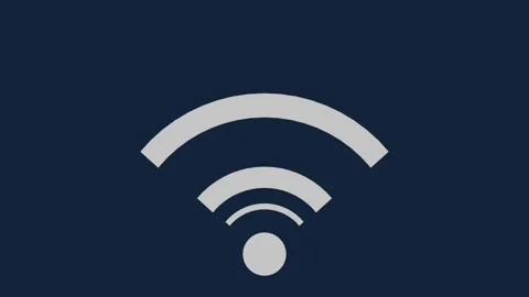 Minimalist Wireless Internet Connection Signal Icon Connectivity Networks Stock Footage 337356891
