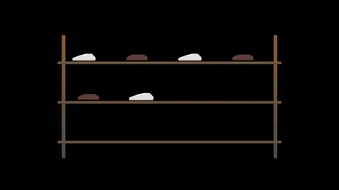 Minimalist Wooden Shoe Rack with Sequential Footwear Appearance in Brown an.. Видео 346007069