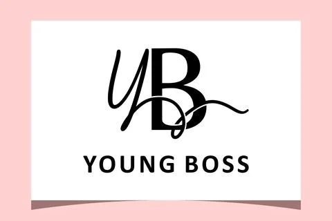 Minimalist YB Logo Initials Stock Illustration