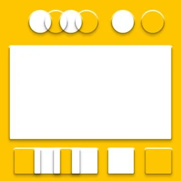 Minimalist Yellow and White Presentation Layout Template Stock Illustration
