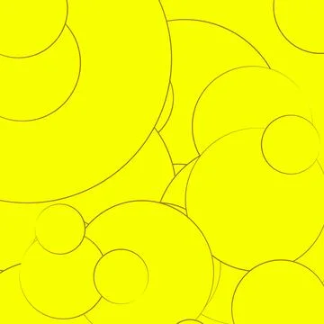Minimalist yellow circle pattern with thin borders Stock Illustration