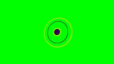 Minimalist yellow circular graphic element isolated on a solid green backgrou Stock Footage 340900644