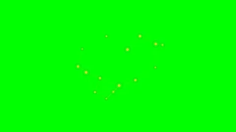 Minimalist yellow particles floating against a vibrant chroma key green scree Stock Footage 340904795
