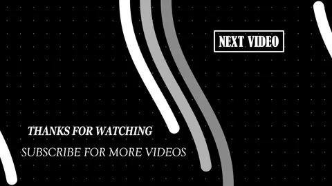Minimalist youtube outro end screen animation, thanks for watching and subscribe Vidéo 340342206