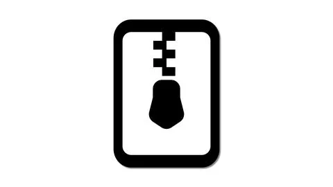 Minimalist Zipper Icon イラスト素材