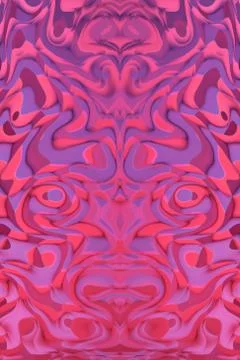 Minimalistic 3d abstract background pink mirror diamond Illustrazione stock