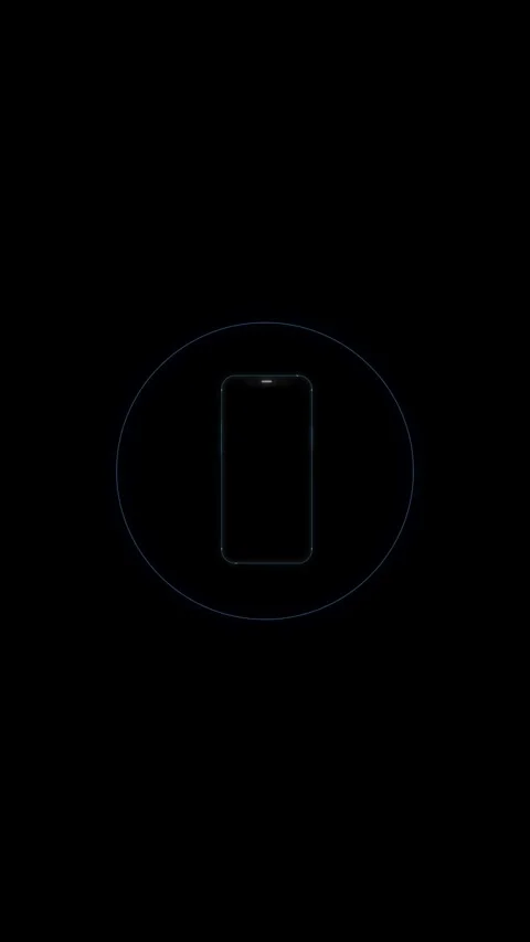 Minimalistic 3D animation of Rotate your Phone Vídeo Stock 245583515