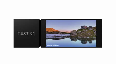 Minimalistic 3D Photo gallery template Stock After Effects