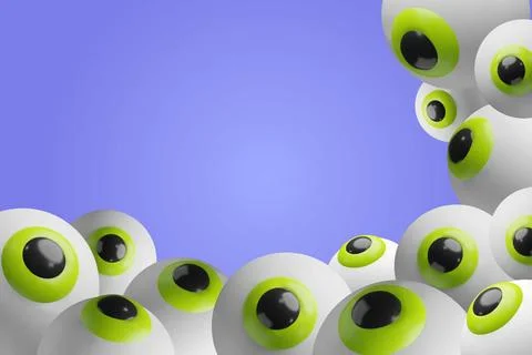 Minimalistic 3D poster a group of green frame Stock Illustration