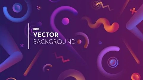 Minimalistic abstract background with 3d rounded and fluid elements in motion. Stock Illustration