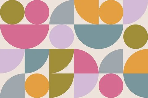 Minimalistic abstract background with various geometric shapes. Simple vector 스톡 일러스트