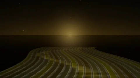 Minimalistic abstract digital wave pattern background for motion graphics Stock Footage 346003265