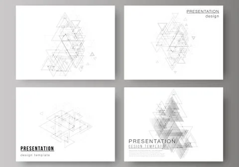 The minimalistic abstract editable vector layout of the presentation slides Stock Illustration