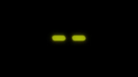 Minimalistic abstract footage showing two glowing blurry yellow green dots .. Stock Footage 334829664