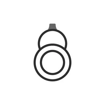 Minimalistic abstract form composition featuring nested circles and subtle .. Stock Illustration