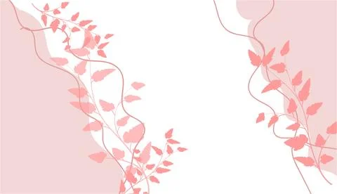 Minimalistic abstract gentle botanical background Stock Illustration
