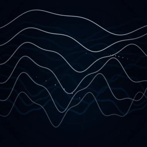 Minimalistic abstract neon waveform design for futuristic tech video backgrou Stock Footage 345690804