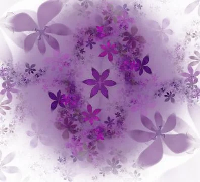 Minimalistic abstract spring flowers background. Fractal flower abstract patt 스톡 일러스트