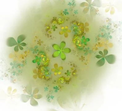 Minimalistic abstract spring flowers background. Fractal flower abstract patt 스톡 일러스트