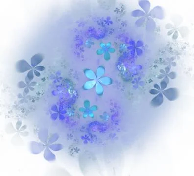 Minimalistic abstract spring flowers background. Fractal flower abstract patt イラスト素材