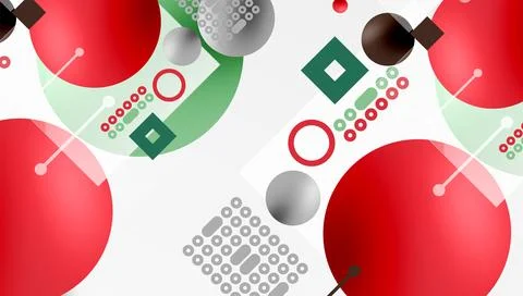 Minimalistic abstract vector design, layered geometric shapes circles, squares, 스톡 일러스트