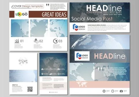 The minimalistic abstract vector illustration of the editable layout of modern Illustrazione stock