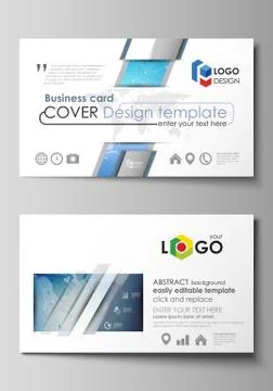 The minimalistic abstract vector illustration of the editable layout of two Illustrazione stock