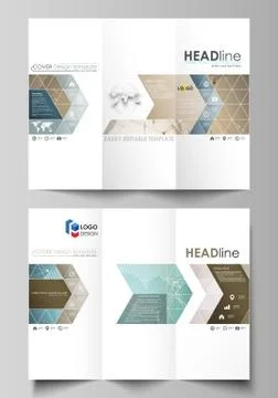 The minimalistic abstract vector illustration of the editable layout of two Stock Illustration