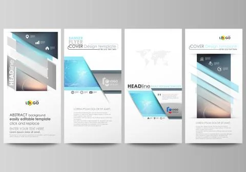 The minimalistic abstract vector illustration of editable layout of four mode Stock Illustration