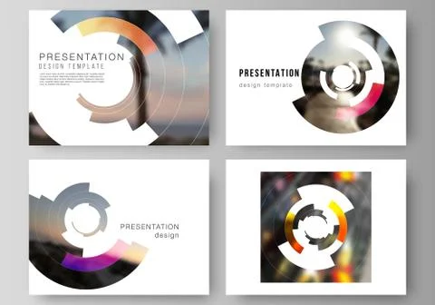 Minimalistic abstract vector illustration of editable layout of the presentation Stock Illustration