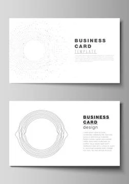 The minimalistic abstract vector illustration of editable layout of two creative Illustrazione stock