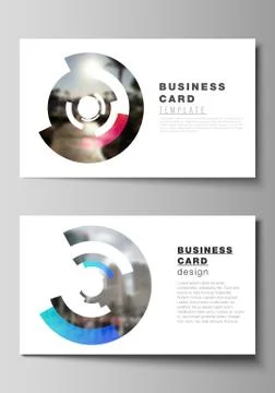 The minimalistic abstract vector illustration of editable layout of two creative Stock Illustration