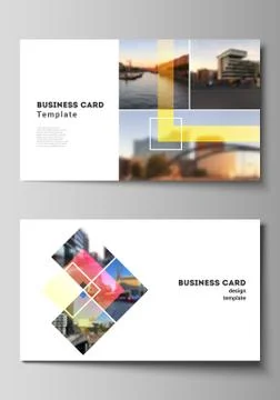 The minimalistic abstract vector illustration of the editable layout of two Stock Illustration