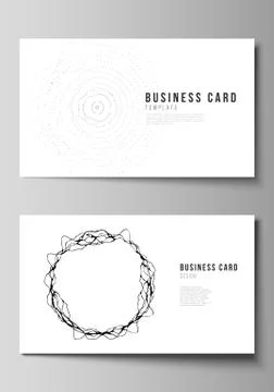 The minimalistic abstract vector illustration of editable layout of two creative 스톡 일러스트
