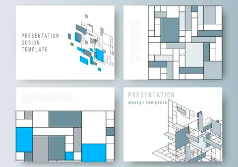 The minimalistic abstract vector illustration layout of the presentation slides Stock Illustration