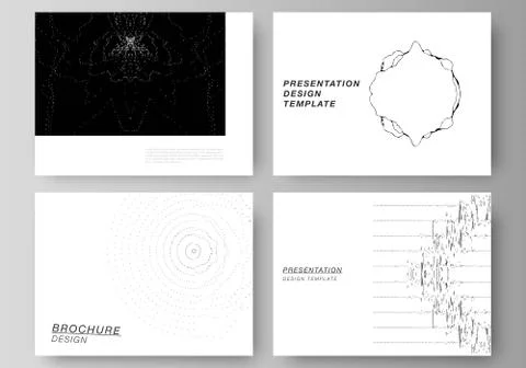 The minimalistic abstract vector illustration layout of the presentation slides Illustrazione stock