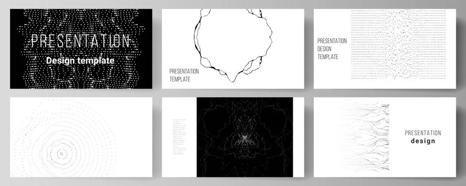 The minimalistic abstract vector illustration layout of the presentation slides Illustrazione stock